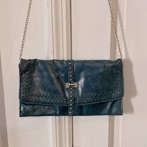 Miztique blue leather purse